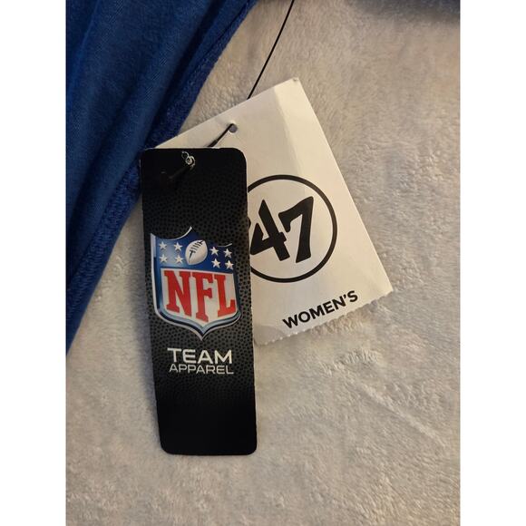 '47 Brand Buffalo Bills Women's NFL Graphic Tee Blue Red Logo NWT Size Large - Picture 9 of 9